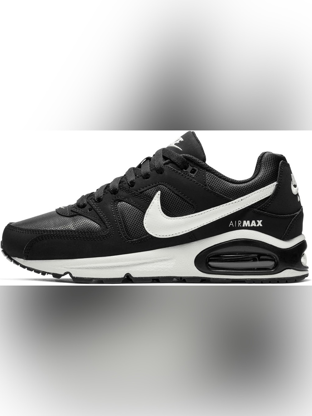 Nike Black and White Running Shoe with White Swoosh